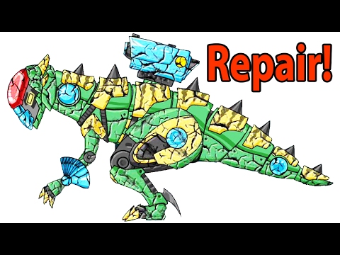 Repair! Dino Robot #9: Stegoceras (4 Color Armors) | Eftsei Gaming