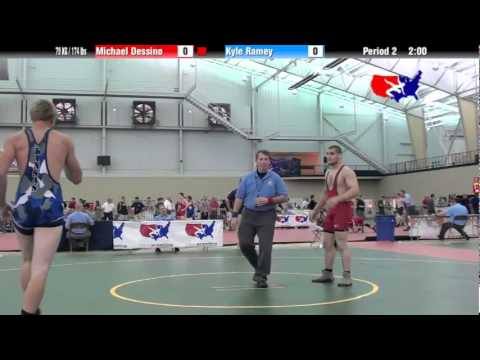 University Nat`ls FS  79 KG / 174 lbs: Michael Dessino vs. Kyle Ramey