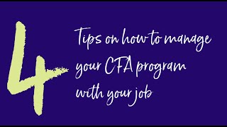 4 Tips to study CFA as a working professional