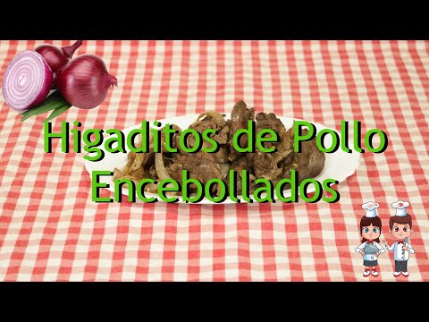 Higaditos de pollo encebollados, tapa tradicional de los bares Españoles, riquísimas recetas 😋😋😋😋