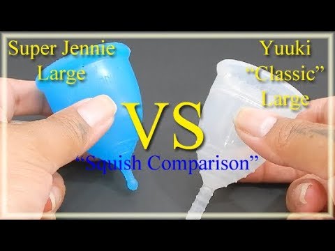 Super Jennie Lg vs Yuuki Classic Lg "Squish" - Menstrual Cups