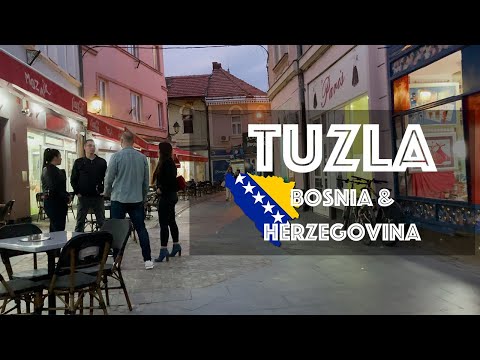 Tuzla Walking Tour - Bosnia & Herzegovina 🇧🇦 [4k 60fps] City Center & Streets