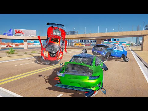 Extreme Car Crash Beam Derby 3D - GT Ramp Car Stunts Racing Simulator - Android GamePlay #2