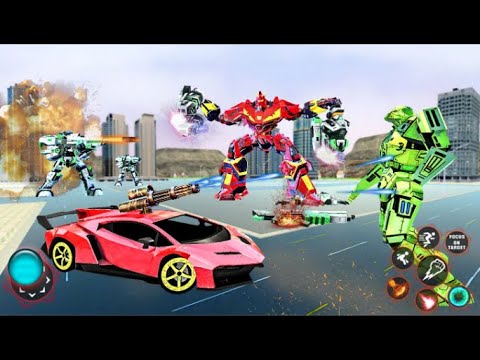 Us Robot Helicopter Transform War Robot & Car Robot Transformation Android Walkthrough.