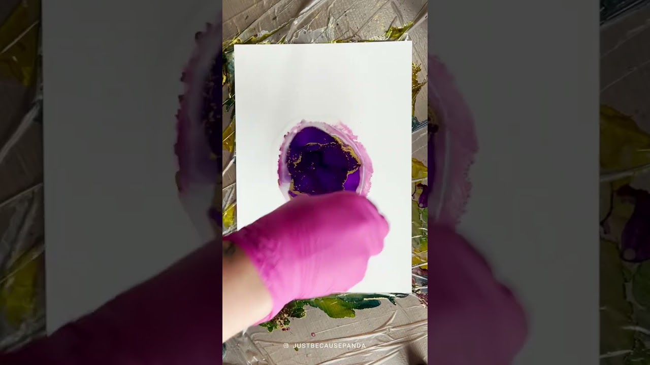 Alcohol inks process #fluidart #alcoholink #alcoholinkart #abstract #art #easyart