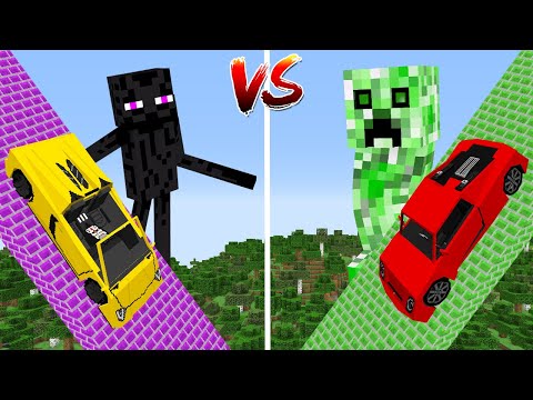 ENDERMAN RAMPA VS CREEPER RAMPA - Minecraft