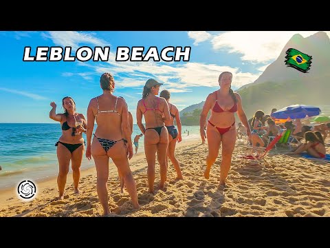 Beautiful late afternoon at Leblon Beach 🇧🇷 Brazil — Rio de Janeiro — Jan, 2025 【 4K UHD 】 Walk Tour