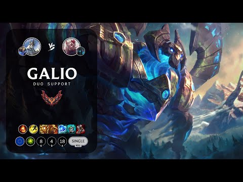 Galio Support vs Rakan - EUW Grandmaster Patch 13.15