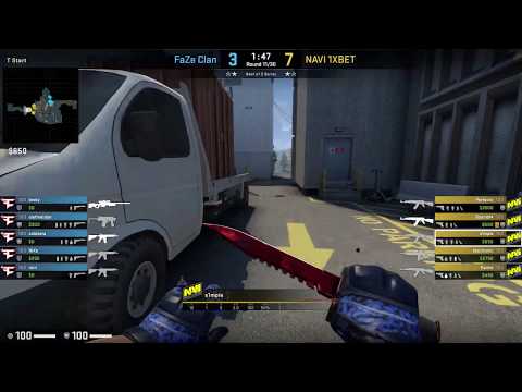 CS:GO POV Demo Na'Vi S1mple (32/16) vs FaZe (de_nuke)