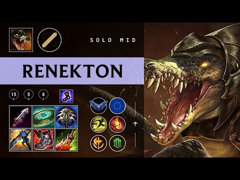 Renekton Mid vs Yasuo - EUW Diamond Patch 26.01