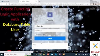 Login Application with Database Table User in Oracle Apex | Mr Gactack