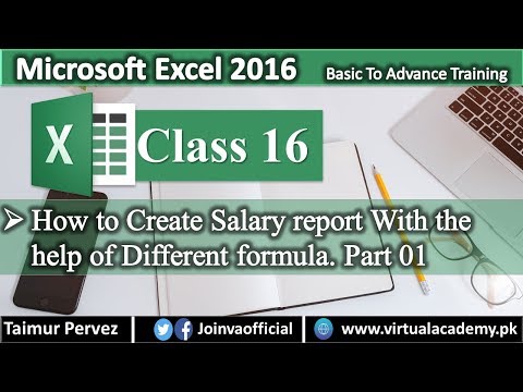 How to Create Salary Sheet in Microsoft Excel | Salary Sheet with Formula Part A 16