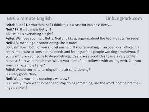 BBC 6 minute English   Business English  Asking permission  u0026 polite requests transcript vide