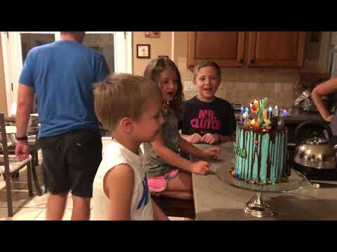 Paxton’s birthday song and cake