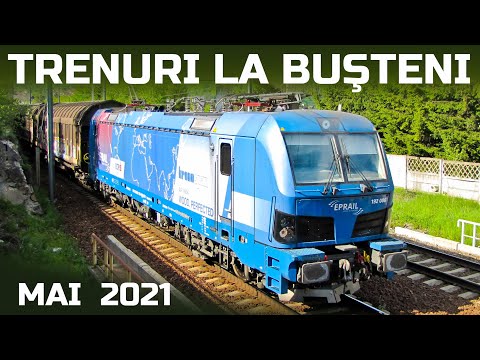 Trenuri la Busteni-Rail traffic in Carpathian Mountains-Züge in Busteni