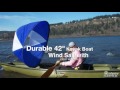 Durable 42 Inch Kayak Boat Wind Sail With Clear Window