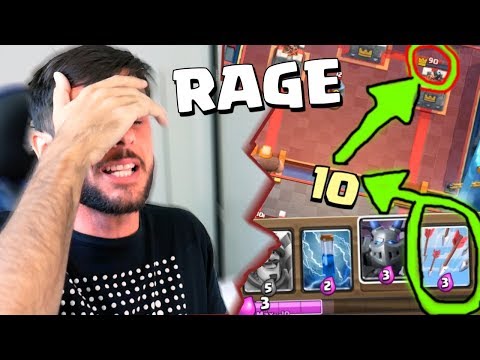 RAGE O JOGADOR MAIS BURRO NO CLASH ROYALE