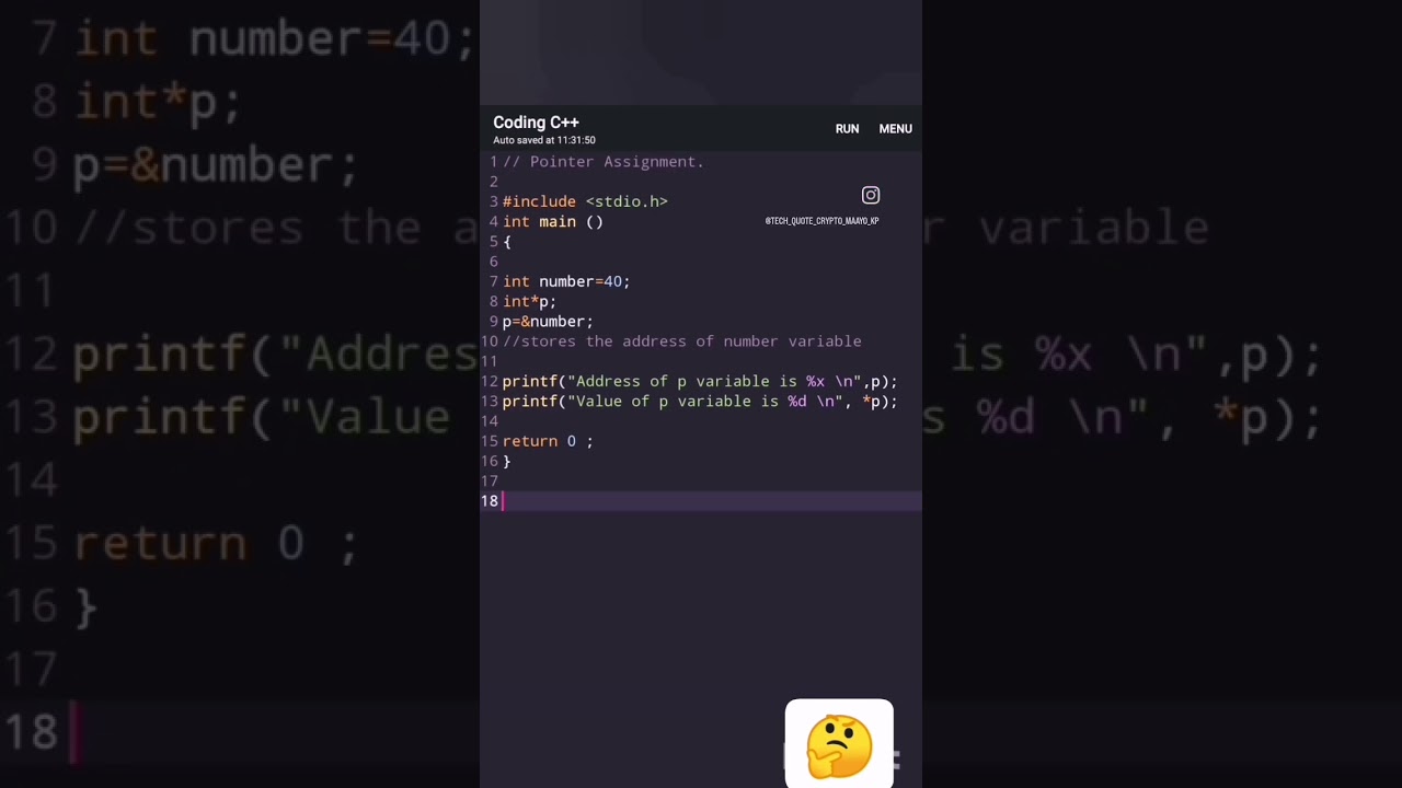 Pointer Assignment in C. #youtubeshorts #trending #coding #coding_gyan #shorts #code #codinggirl