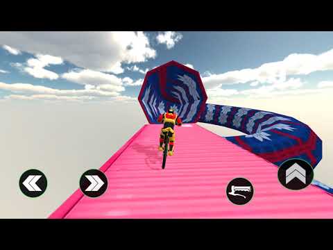 Superhero Light Robot Bmx Cycle Stunt Race Track #1 - Android Gameplay