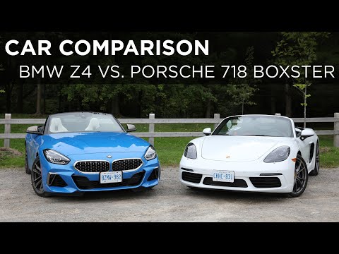 2020 BMW Z4 M40i vs 2020 Porsche 718 Boxster | Car Comparison | Driving.ca