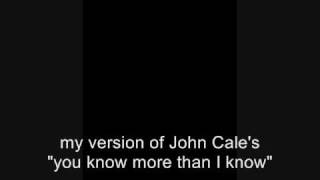you know more than i know / john cale / cover