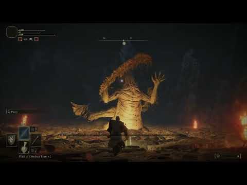 Elden Ring - Magma Wyrm boss fight as a level 26 mage (solo).