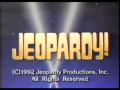 Merv Griffin Enterprises 1983 Jeopardy Closing Card 1992 KingWorld 1990