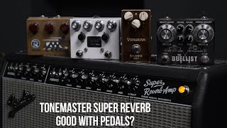 Video thumbnail for Fender Tone Master Super Reverb Good With OD Pedals? by JamesOnGuitar