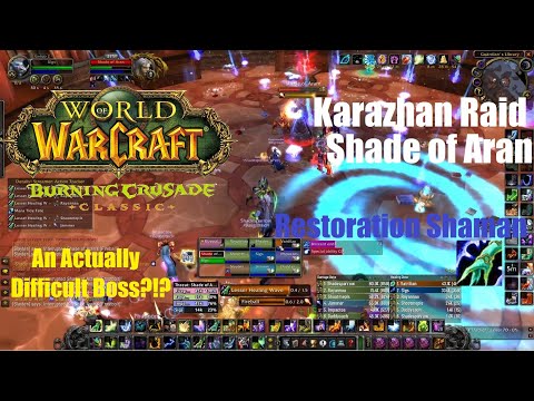 Shade of Aran - Karazhan - World of Warcraft Burning Crusade Classic - Restoration Shaman PoV
