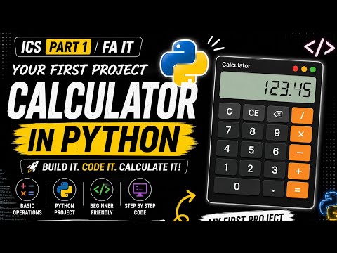 Python Calculator Project Your First Python Project Ics Part 1 Fa It Python