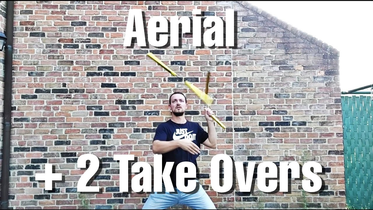 Aerial + 2 Bruce Lee nunchaku passes