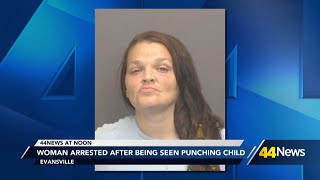 Evansville woman arrested after allegedly punching child and running from police