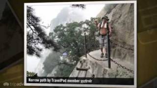 preview picture of video 'Taoist Mountain #1 - Hua Shan Yyztrvlr's photos around Huayin, China (east peak chess pavilion)'