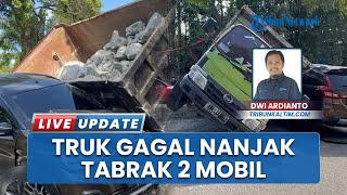 Truk Bermuatan Batu Tabrak 2 Mobil di Balikpapan, Tak Kuat Menanjak