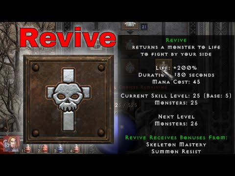 D2R Skills & Abilities - Revive (Necromancer Summoning)