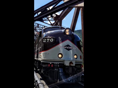 F-unit Locomotive Makes a Slow Approach