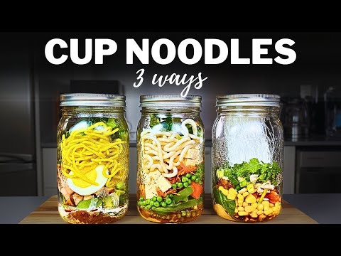 HOMEMADE CUP NOODLES » 3 Easy & Healthy Recipes for Homemade Ramen Meal Prep