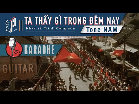 「Karaoke chuẩn」 TA THẤY GÌ TRONG ĐÊM NAY ► Tone NAM ♬ | Beat Guitar