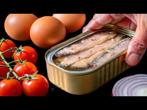 Sardines and eggs in 10 minutes – The best keto breakfast instead of meat! Rich in Omega 3!