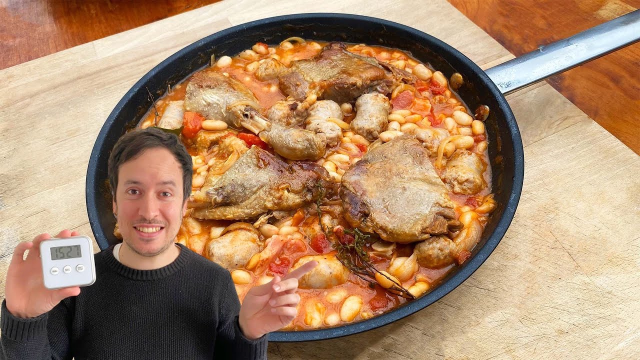 Cassoulet en 15 MINUTES ! Recette express, facile avec cuisson et préparation comprises