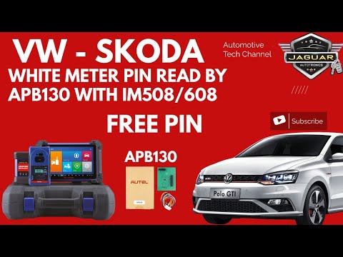 VW-SKODA WHITE METER NEC35XX & MQB ALL KEY LOST - HOW TO READ PIN BY APB130 & XP400 PRO 508/608 #vw