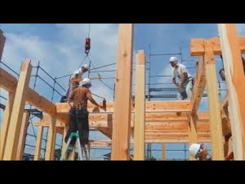 Incredible Fastest Wooden House Construction Method!