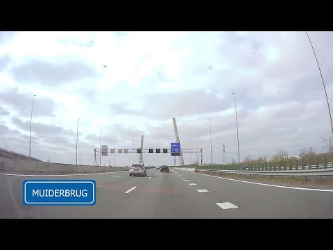Driving in The netherlands:  Mariahoeveweg Muiden A1 to Amsterdam RING A10 (short ride)