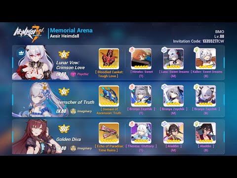 [HI3 SEA] Exalted MA (120 fps) - Heimdall (SSS) 47920 - LV(SS0), GD, HTR(SS0)