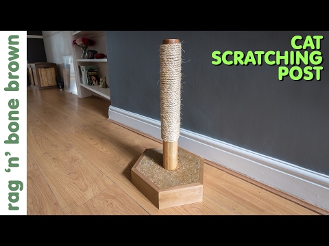 Making A Cat Scratching Post - Using Pallet Wood and Concrete