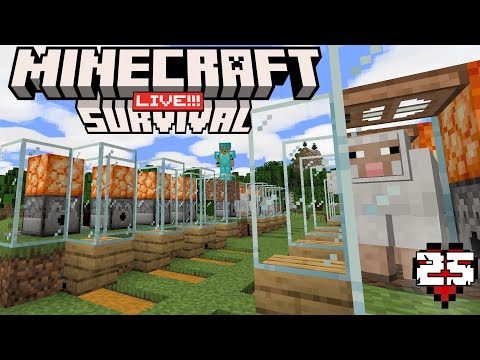 Sheepy Barn Building & Auto Wool Farm in Minecraft!