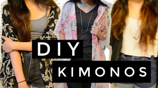 [2 MINUTE TUTORIAL] DIY KIMONO: 3 EASY WAYS