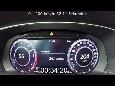 2016 VW Tiguan BiTurbo Diesel (240 hp): Acceleration 0 - 210+ kph / 0 - 130+ mph - Autophorie