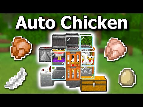 Easy Automatic Cooked Chicken Farm Minecraft 1.20 - Tutorial