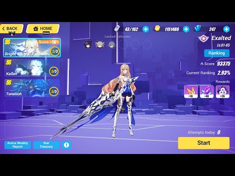 Honkai Impact - Budget Memorial Arena (Exal) W1 - BKE [35456]* Kallen [28266]* Tonatiuh [29813]